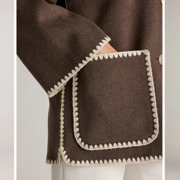 NWT Quince Double-Faced Merino Wool Scarf Coat - Picture 5 of 6